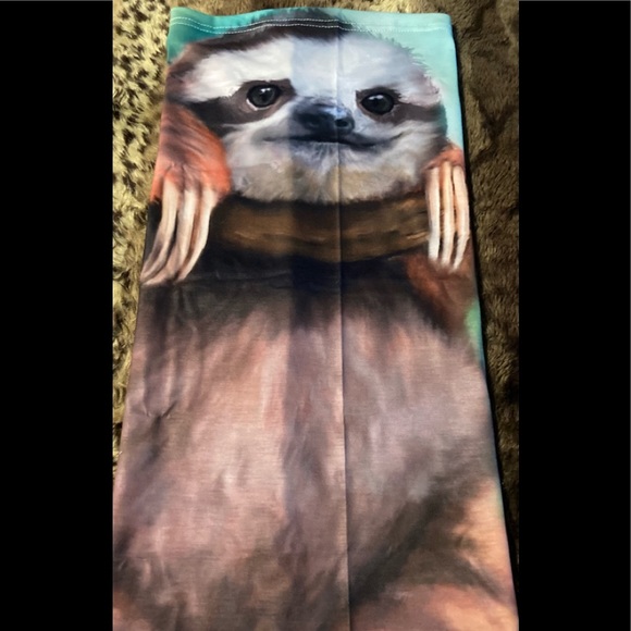 The Cutest Sloth FACE & NECK Covering NEW Adult Colorful - Picture 4 of 8